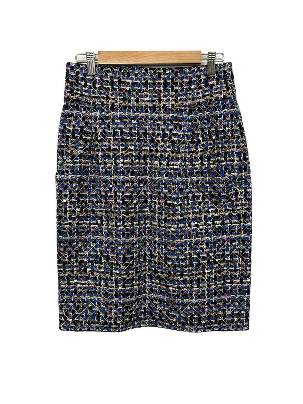 Chanel Blue Black White Women's Skirt #346053C61B